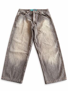 Y2K Wicked Brown Baggy Wide Leg Cotton Pants Men’s 36
